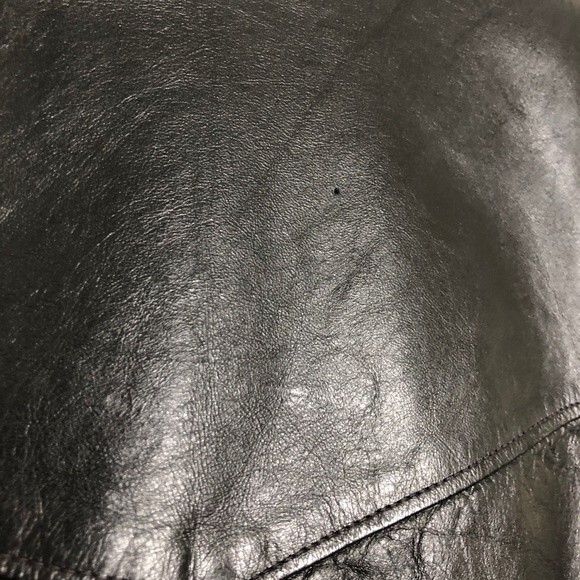 Oakton Vest Mens Size 40 Black Leather Biker Western Punk Vintage - Picture 10 of 10